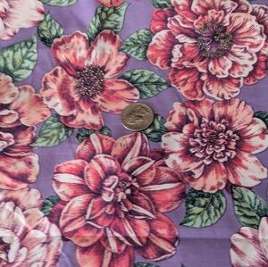 Flowered Cotton Fabric 45" X 39"